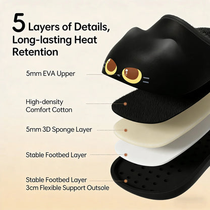Cozy Thermal Waterproof Cat Slippers